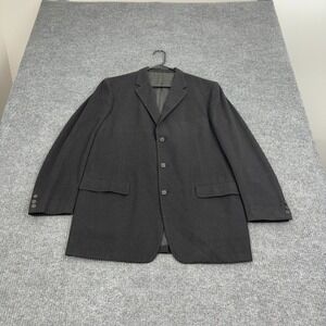 Vintage Hart Schaffner & Marx Blazer Mens 46 Brown Eton Flannel Sport Coat Wool